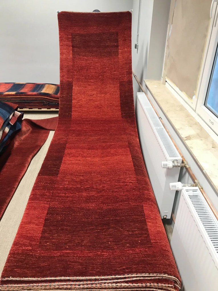 Loribaft Tappeto persiano 330 x 90 Rosso (Iran) Annodato A Mano