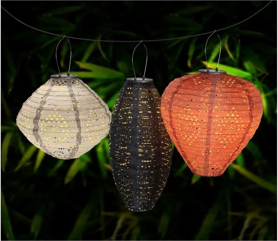 Lanterna a LED rosa con alimentazione a pannelli solari da esterno (altezza totale 30 cm) Greatham – House Nordic