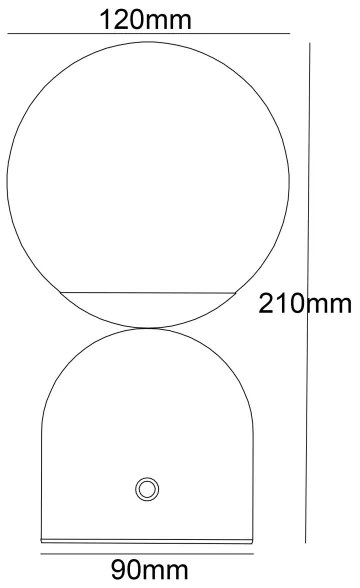 Globo 21006S - Lampada da tavolo LED dimmerabile con funzione Touch JULSY LED/2,5W/3,7V nero