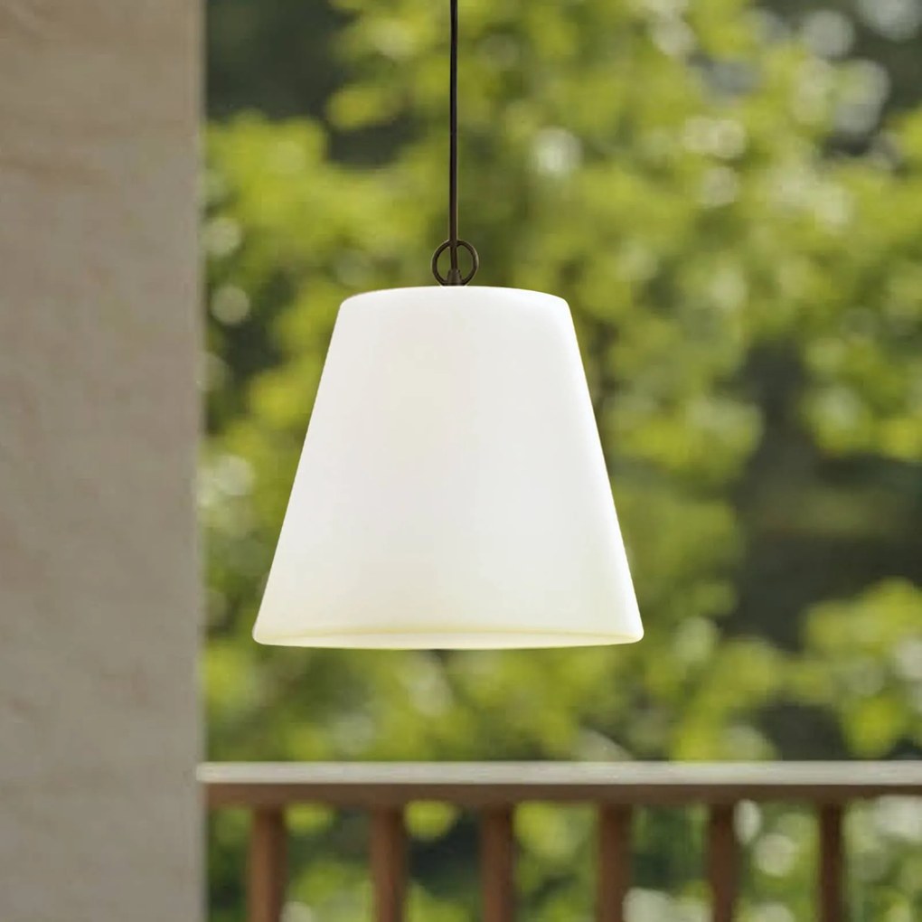 Lindby Alaidada sospensione, tronco di cono bianco