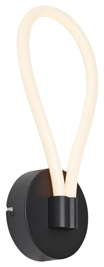 Lampada da parete moderna nera con LED dimmerabile a 3 livelli - Keri