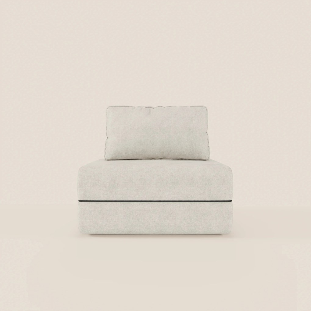 Rift poltrona letto con materasso alto 22 cm e memory foam - schienale mobile e tessuto smacchiabile T31