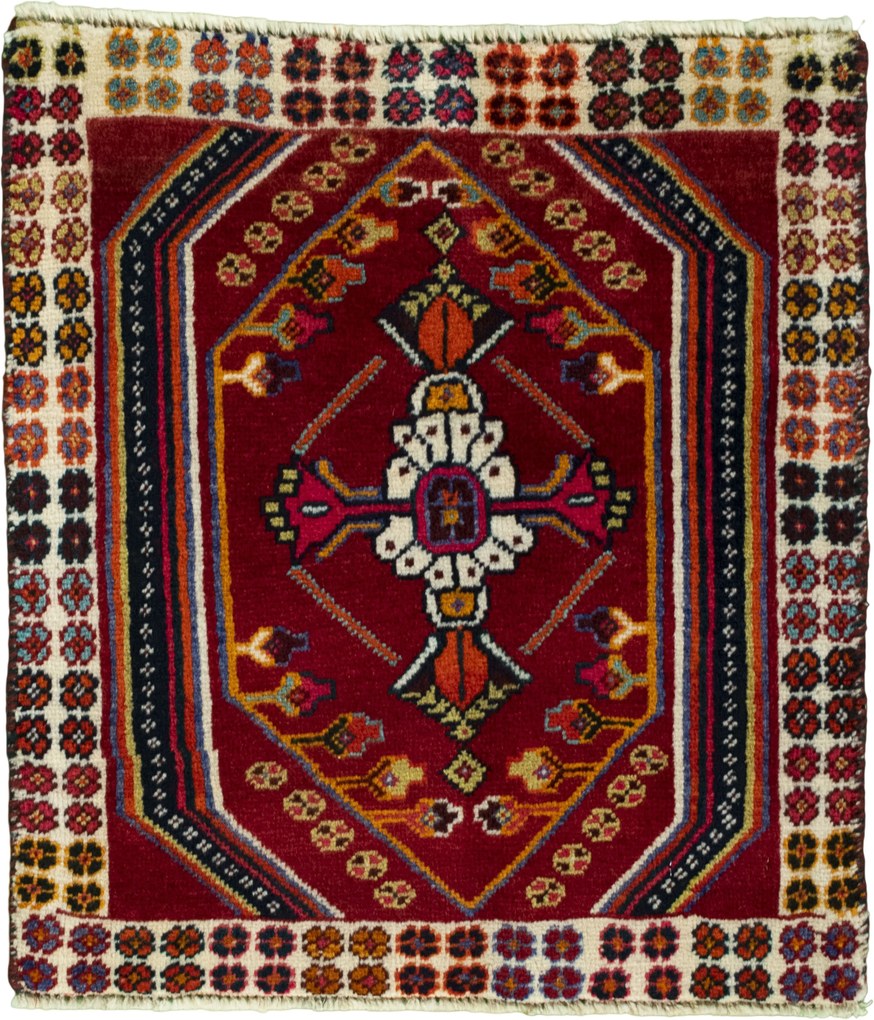 Shiraz Tappeto persiano 60x60 Rosso (Iran) Annodato A Mano