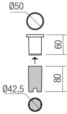 Redo 90042 - Lampada LED da incasso INCAS LED/2,3W/230V IP65