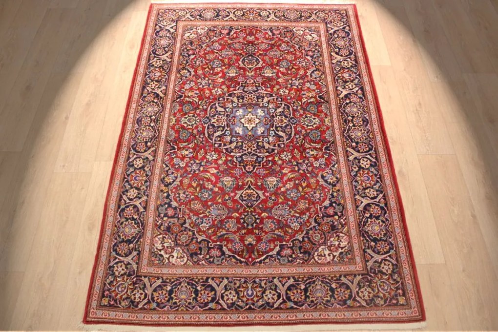 Kashan Tappeto 140 x 210 (Iran) Annodato A Mano