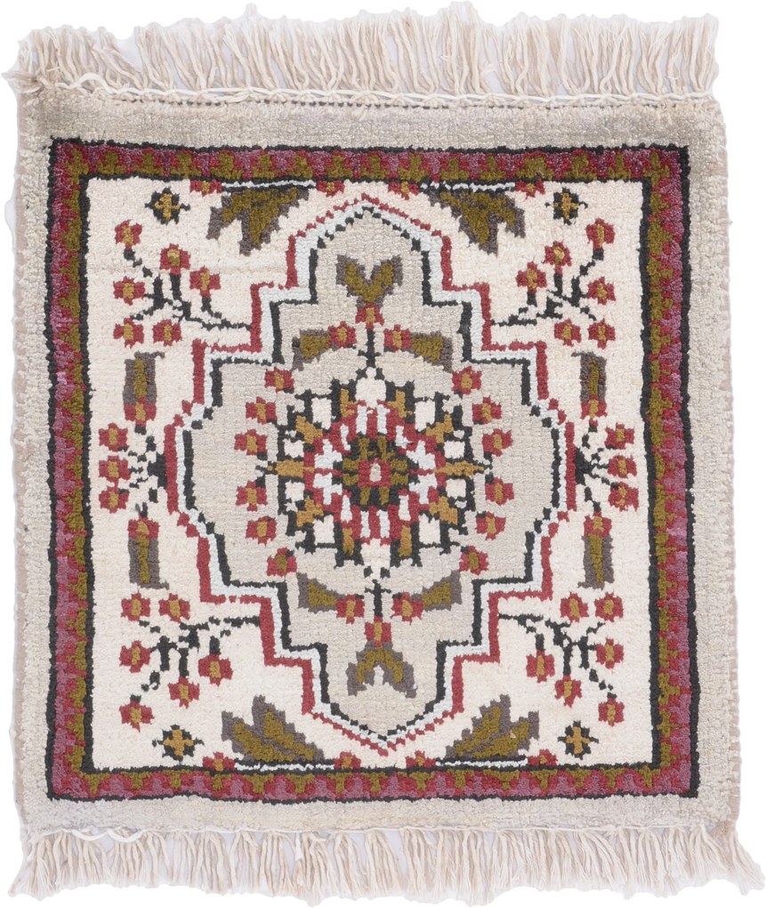 Agra Tappeto 30 x 30 (Indian) Annodato A Mano