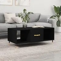 Tavolino da Salotto Nero 102x50x40 cm in Legno Multistrato 829277