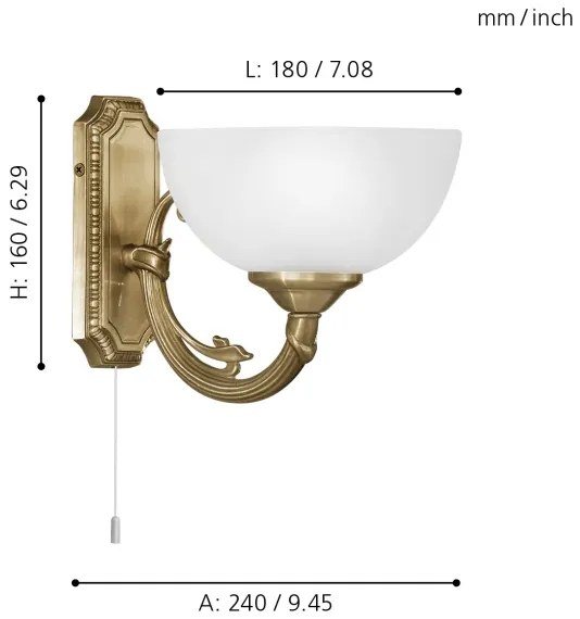 EGLO 82751 - Applique SAVOY 1xE14/40W/230V