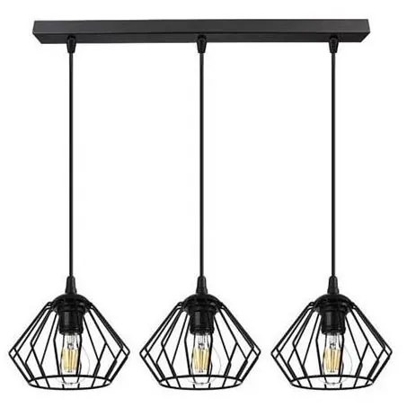 Lampadario a sospensione con filo CEED 3xE27/60W/230V nero