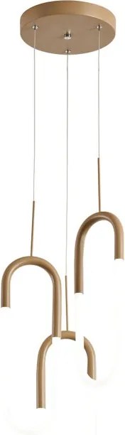 Lampadario LED moderno Ila beige Ø35cm, luce naturale 2100 lumen, NOVECENTO