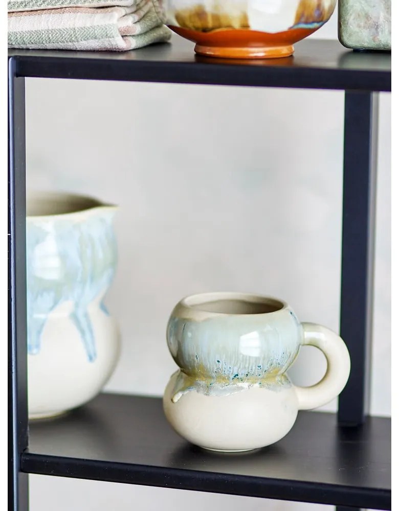 Tazze in set blu e color crema in gres 4 pz 400 ml Luna – Bloomingville