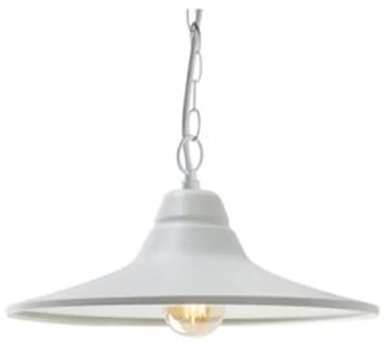 Sospensione Da Esterno Contemporanea Monet Metallo E Porcellana Bianco 1 Luce E27