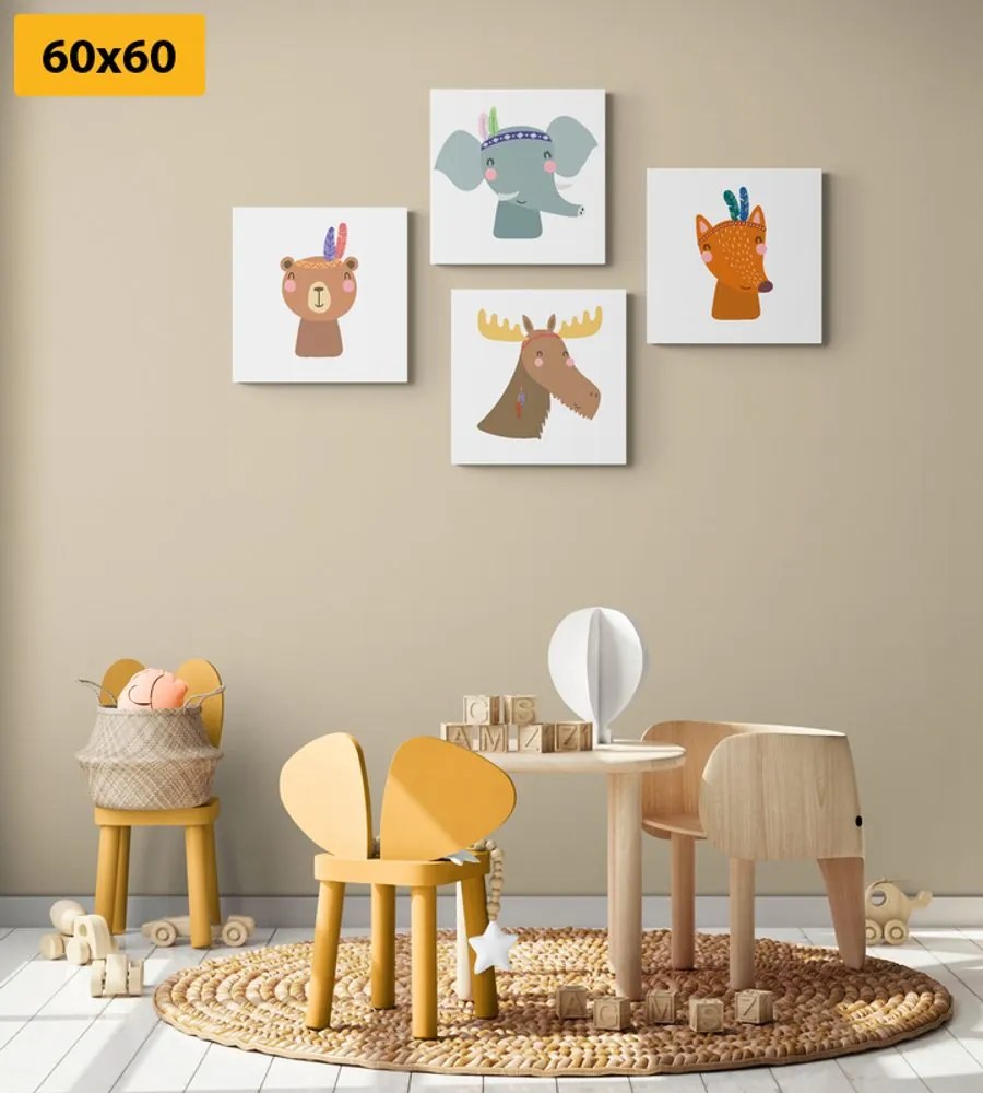Set di quadri – Indiani animali