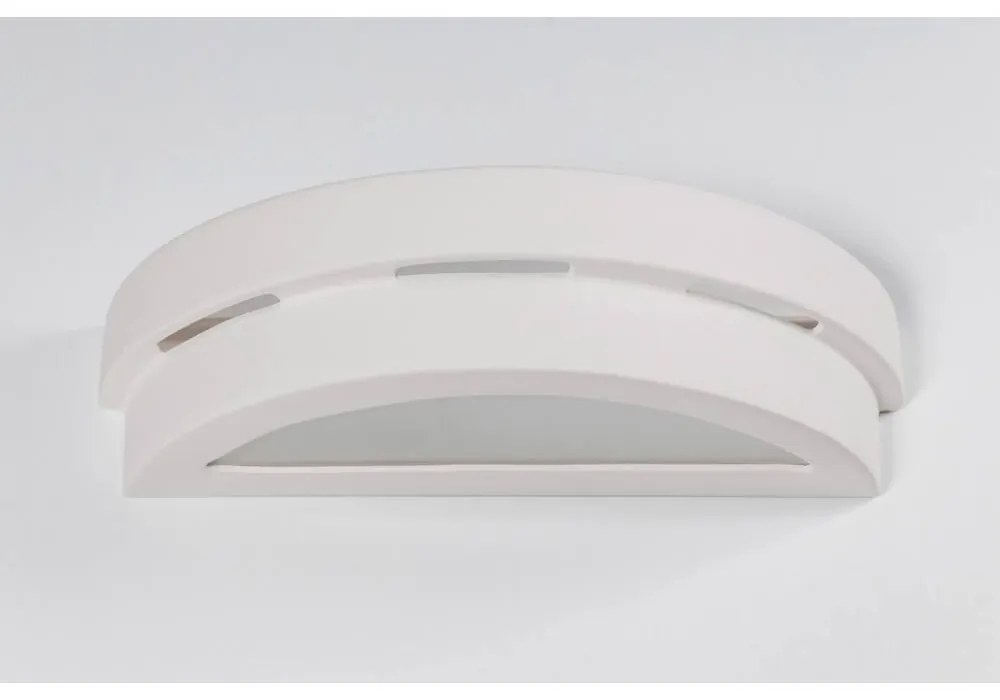 Applique da Parete in Gesso-Ceramico HELIOS E27 Pitturabile da Interno Colore del corpo Pitturabile