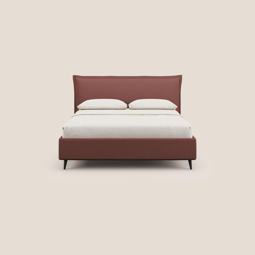 Hans letto contenitore imbottito minimal in tessuto simil cotone impermeabile T19