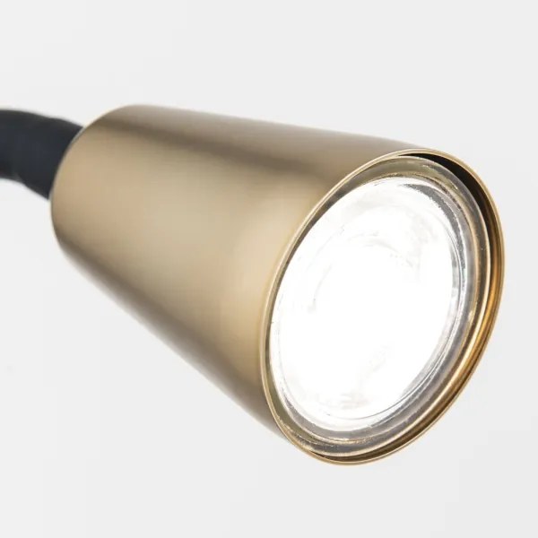 Orion - Lampada da tavolo flessibile con morsetto DOTTY 1xGU10/10W/230V ottone/nero