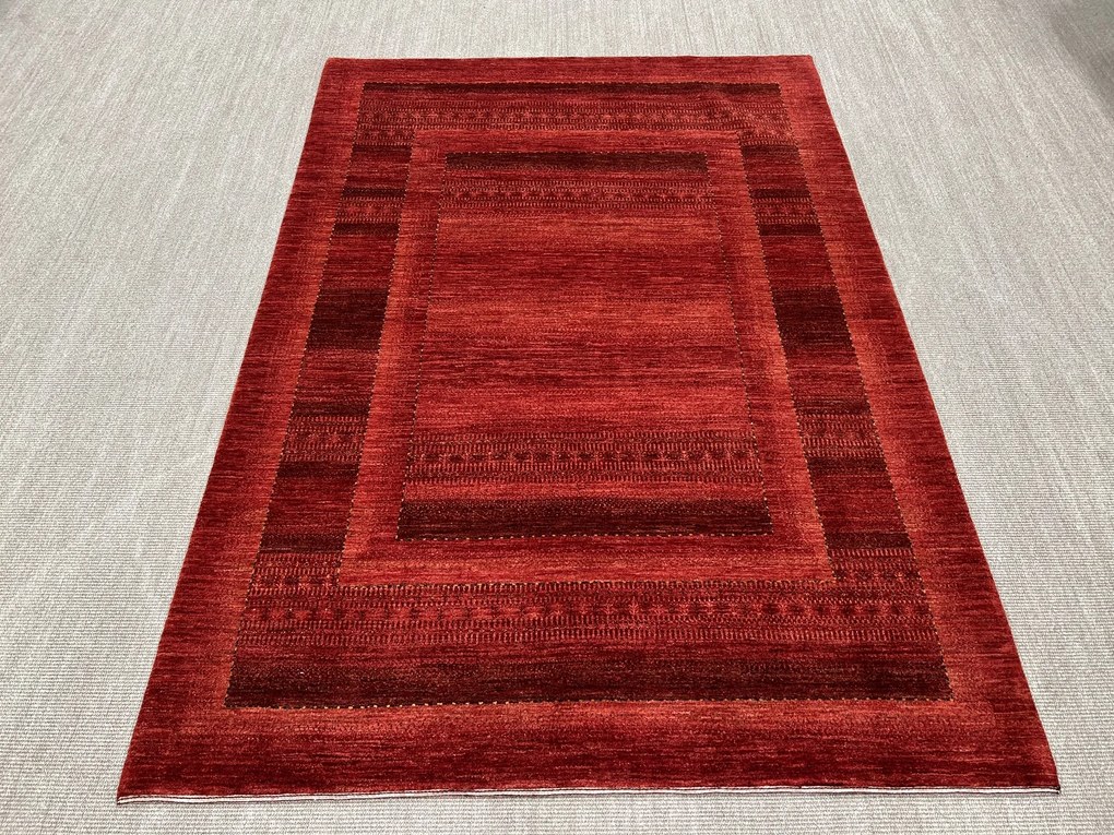 Loribaft Tappeto 180 x 250 Rosso (Iran) Annodato A Mano