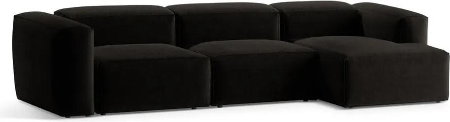 Divano angolare nero (con penisola a destra/con chaise lounge) Bergamo – Cosmopolitan Design