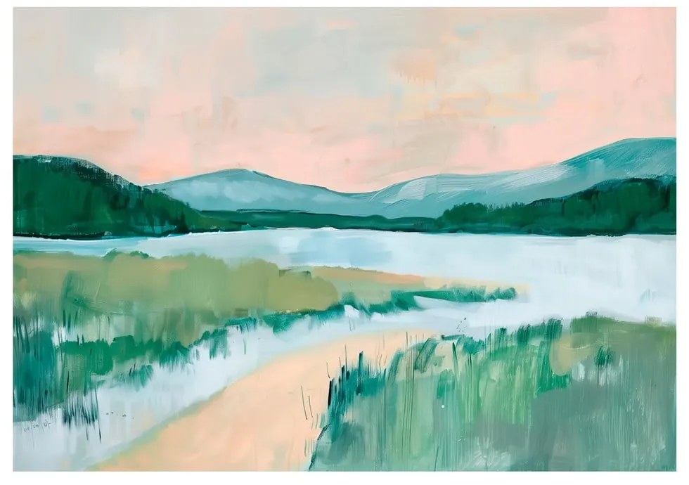 Dipinto 70x100 cm Gouache Lake – Styler