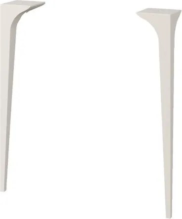Set di 2 gambe per mobili BADEN HAUS in legno bianco opaco H 47 cm 2 pezzi