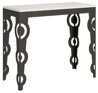 Consolle 90x40 cm allungabile a 300 cm KARAMAY EVOLUTION Bianco