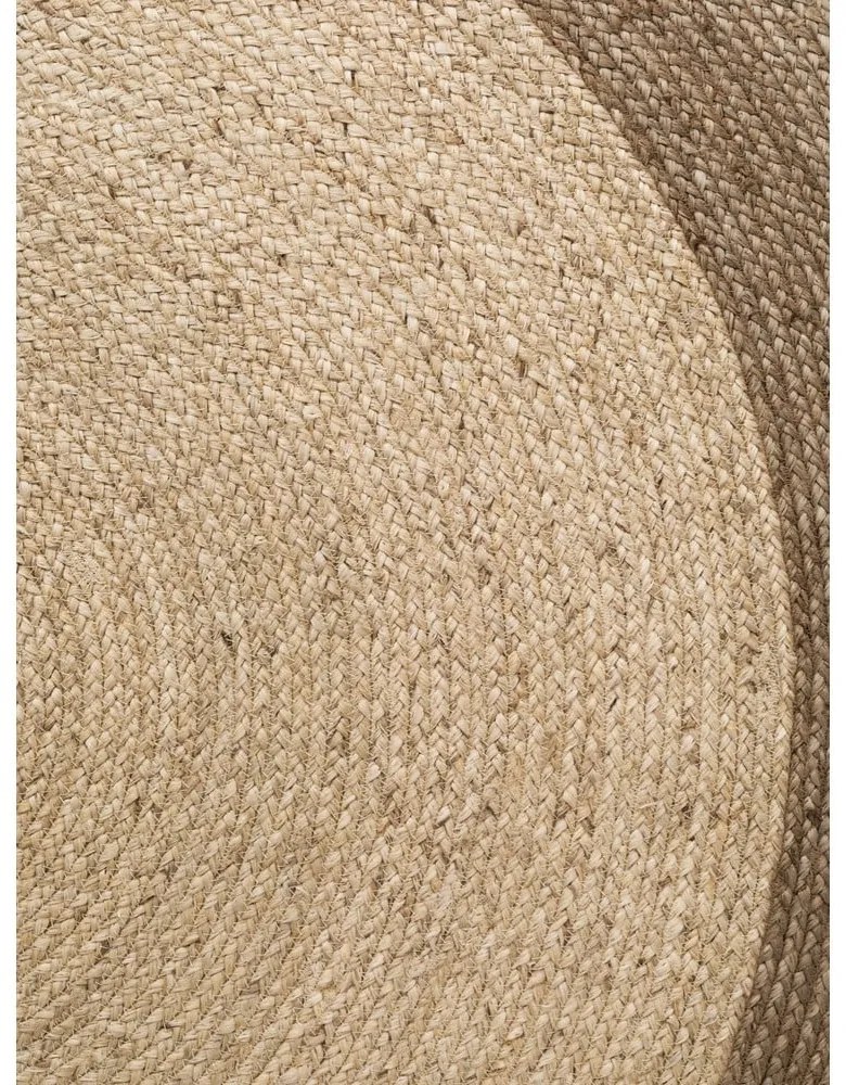 Tappeto rotondo greige in iuta reversibile e tessuto a mano ø 240 cm Jutta Greige – Hanse Home