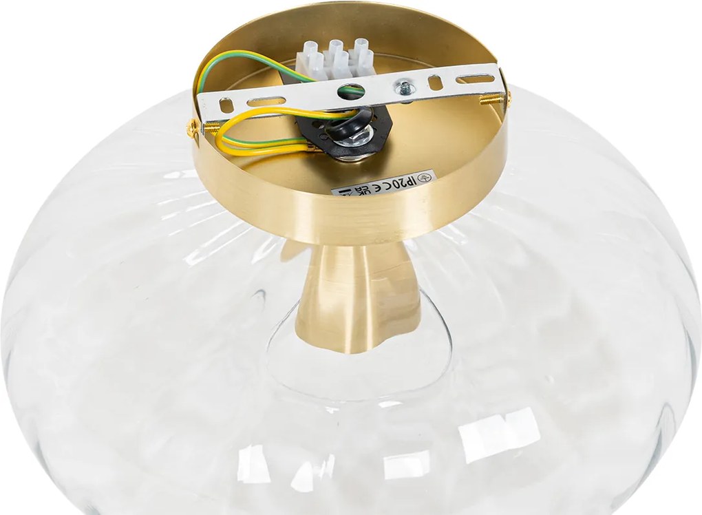 Lampada da parete smart oro con vetro incl. WiFi P45 - Ayesha