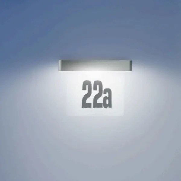 Steinel 065935 - Numero civico solare LED 0,07W 2000mAh IP44 antracite