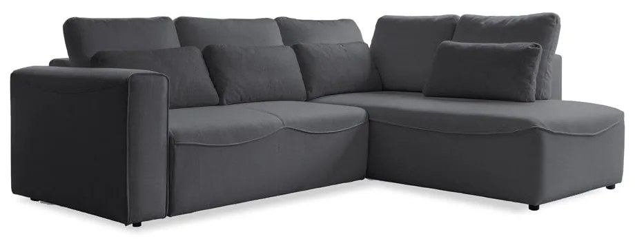 Divano letto angolare grigio scuro (variabile) Homely Tommy - Miuform