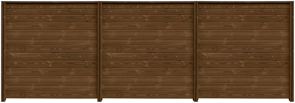 Pannello componibile Thermowood marrone chiaro in legno H 178.4 x L 521.8 cm, 3 pezzi