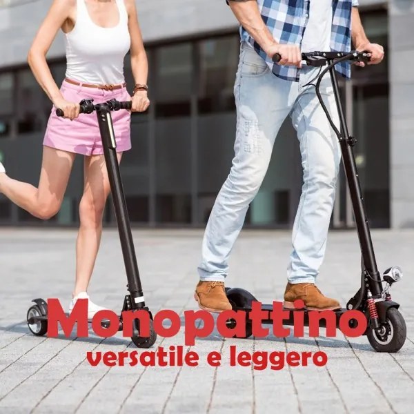 Trade Shop - Monopattino Due Ruote Veloce E Leggero Versatile Per Bambini E Ragazzi Svago