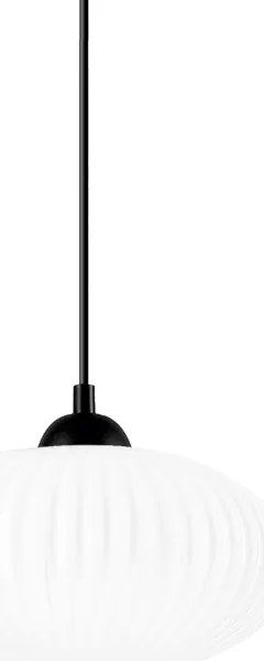 Lampadario a sospensione con filo HARMA 1xE27/15W/230V diametro 25 cm bianco/nero