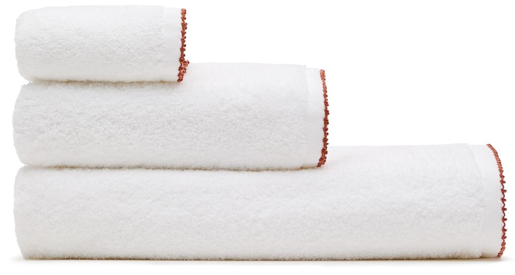 Kave Home - Asciugamano Sinami 100% cotone beige con dettaglio a contrasto nero 50 x 90 cm