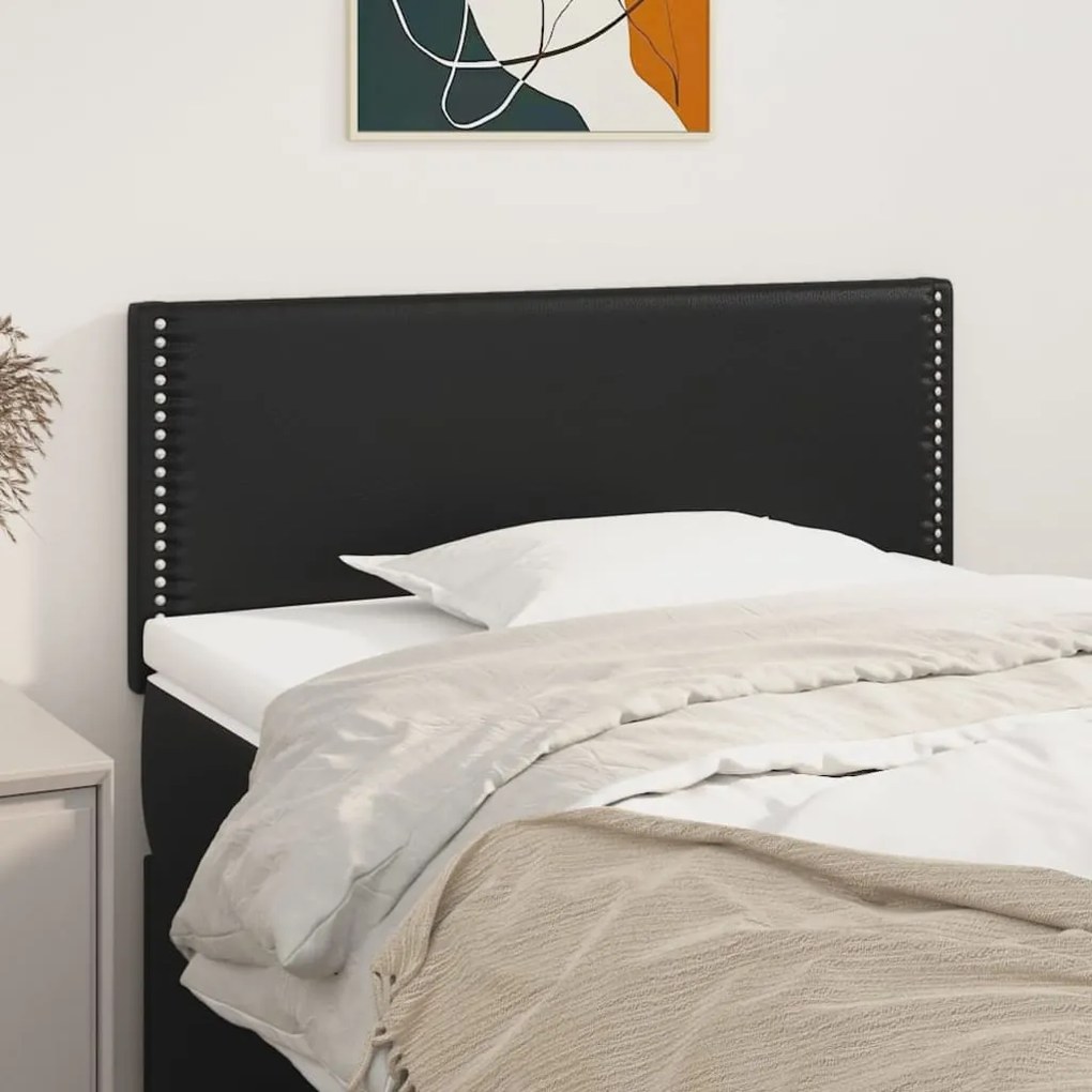 Testiera Nero 90x5x78/88 Cm İn Similpelle /