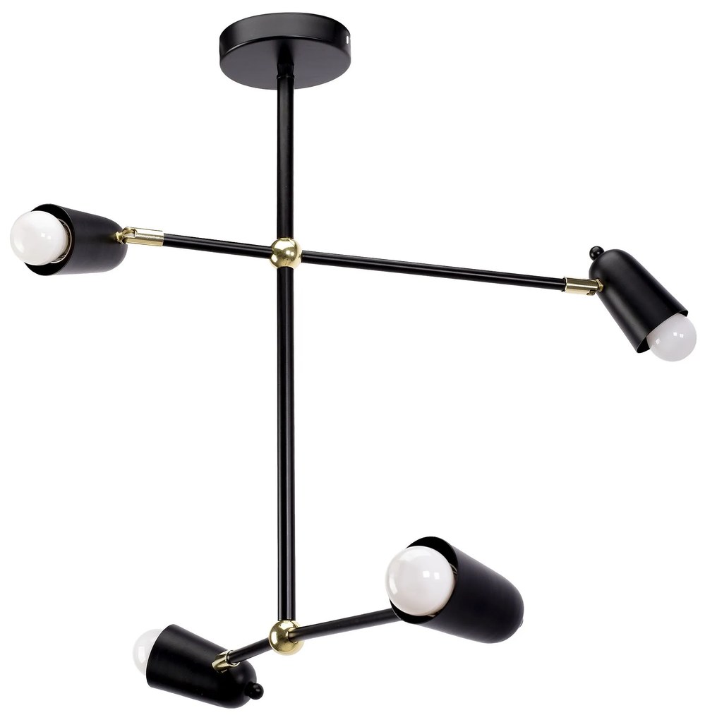 Lampada APP1708-4CP BLACK + GOLD