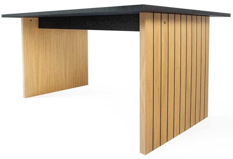 Tavolo da pranzo con piano in rovere 90x160 cm Stripe - Woodman