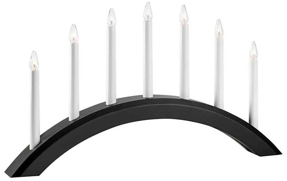 Markslöjd 705956 - Candelabro natalizio AVENTO 7xE10/3W/230V nero