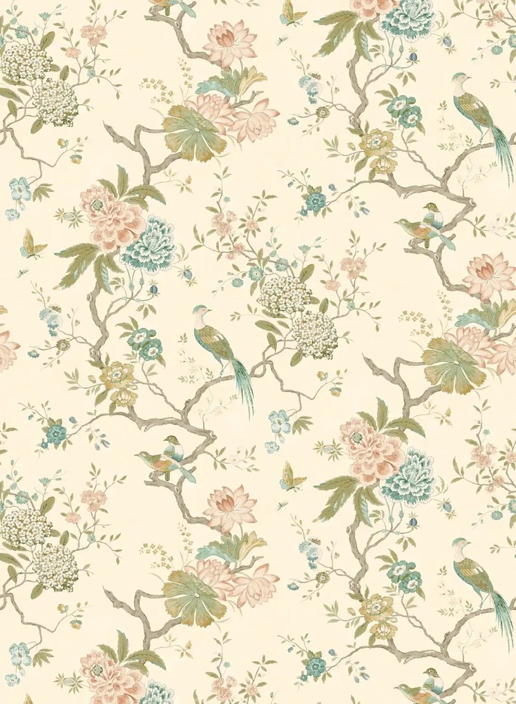 GP & J Baker Carta da parati Oriental Bird - Antique