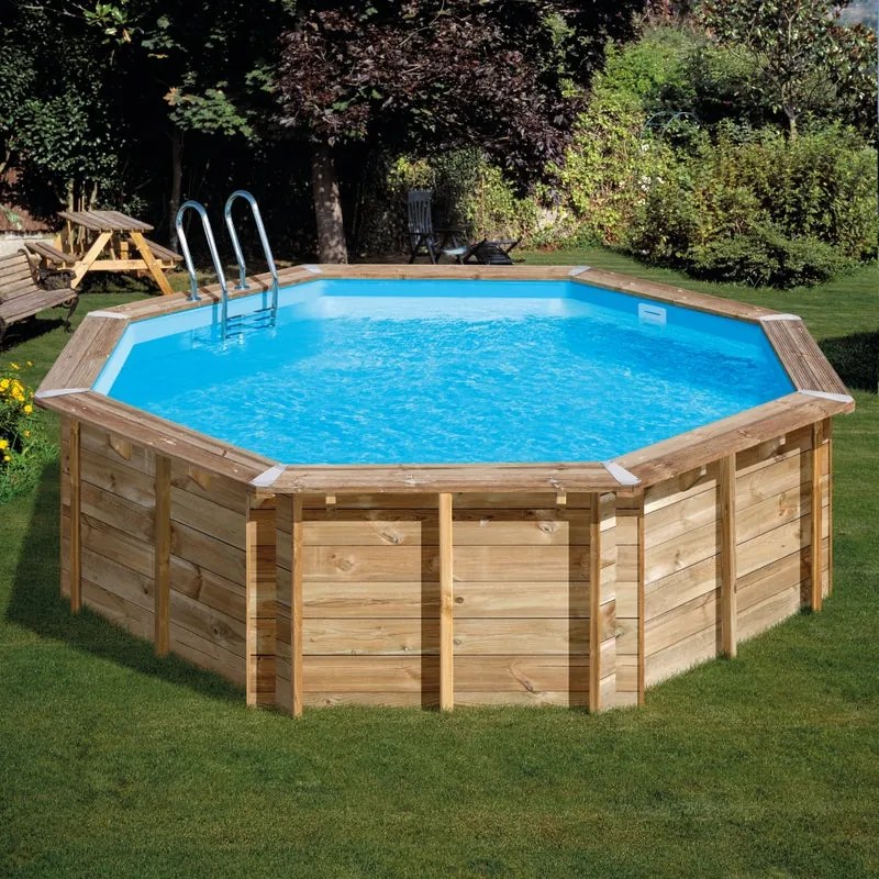 Piscina fuori terra rigida GRE 800003 Violette 2 marrone H 1.27 x ⌀ 5 m