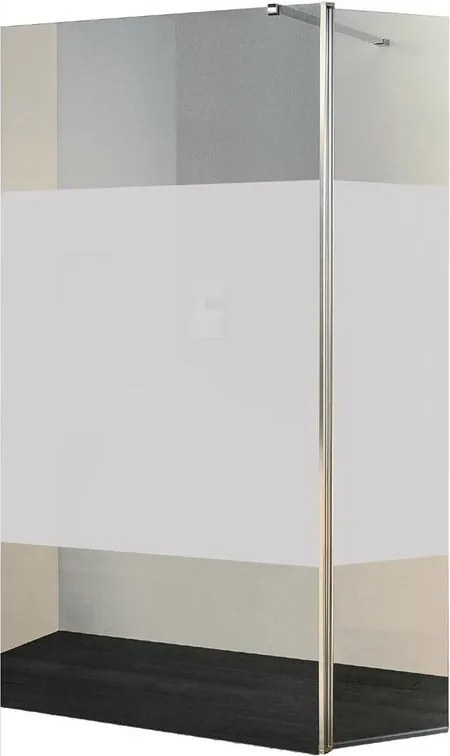 Deflettore walk-in Wens L 40 X H 200 cm, vetro serigrafato 6 mm, profilo cromo