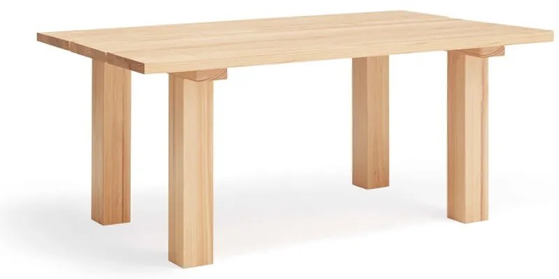 Tavolo da pranzo con piano in legno di pino 100x180 cm Banda - Teulat