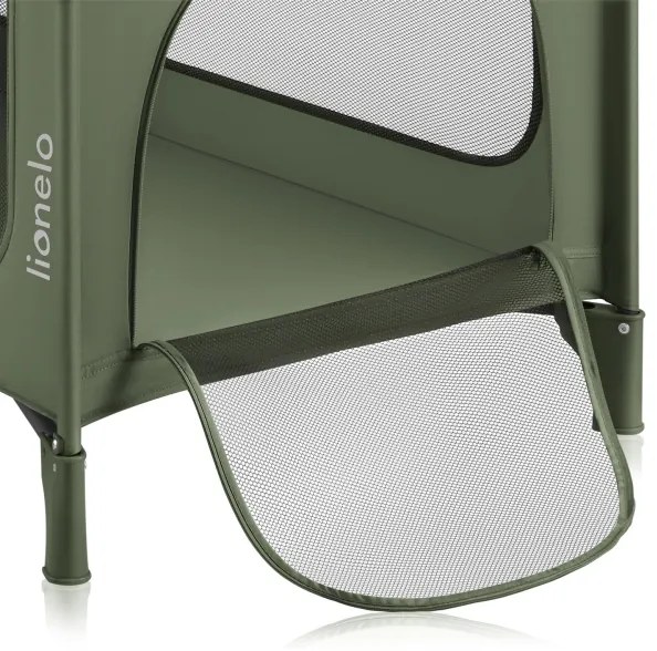 Lionelo - Lettino da viaggio JASMIN EASY FOLD Verde oliva
