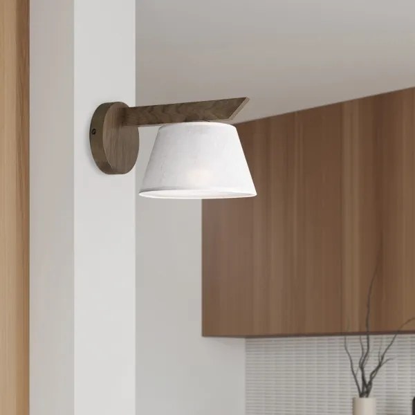 Brilagi - Lampada da parete LED ANTHONY 1xE14/40W/230V noce/bianco