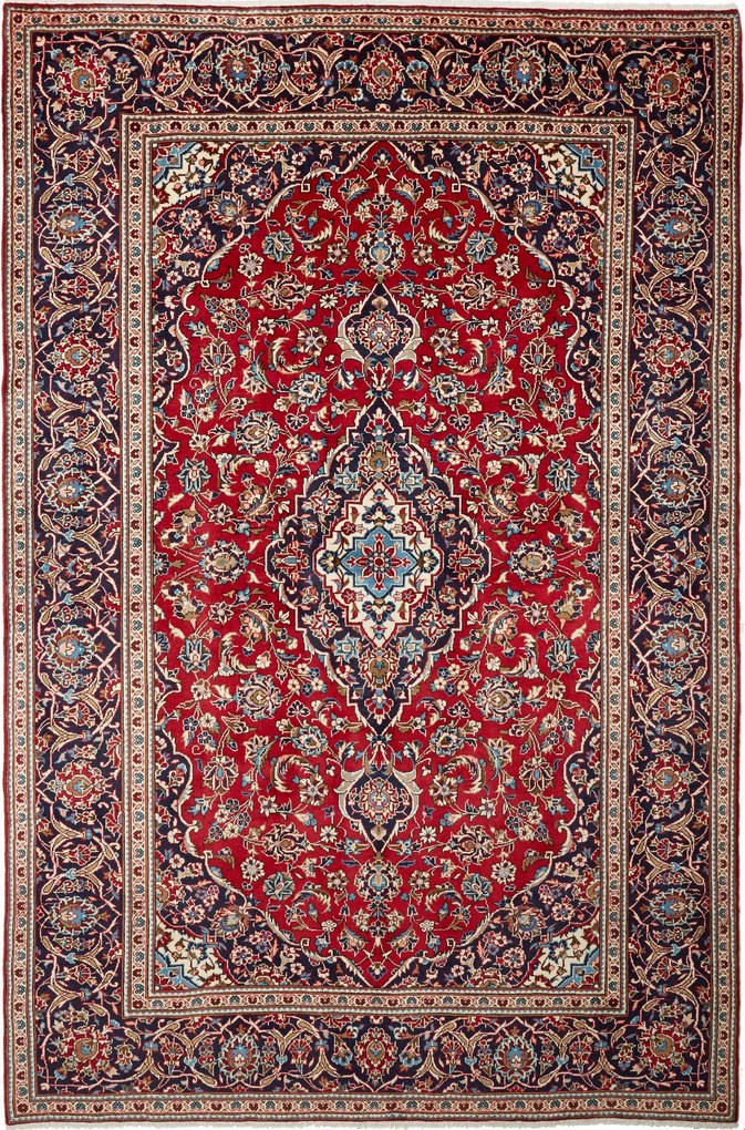 Kashan Tappeto persiano 200 x 300 Rosso (Iran) Annodato A Mano
