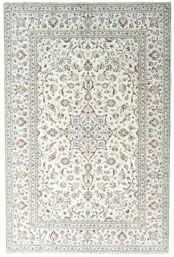Kashan Tappeto 300 x 200 Beige (Iran) Annodato A Mano