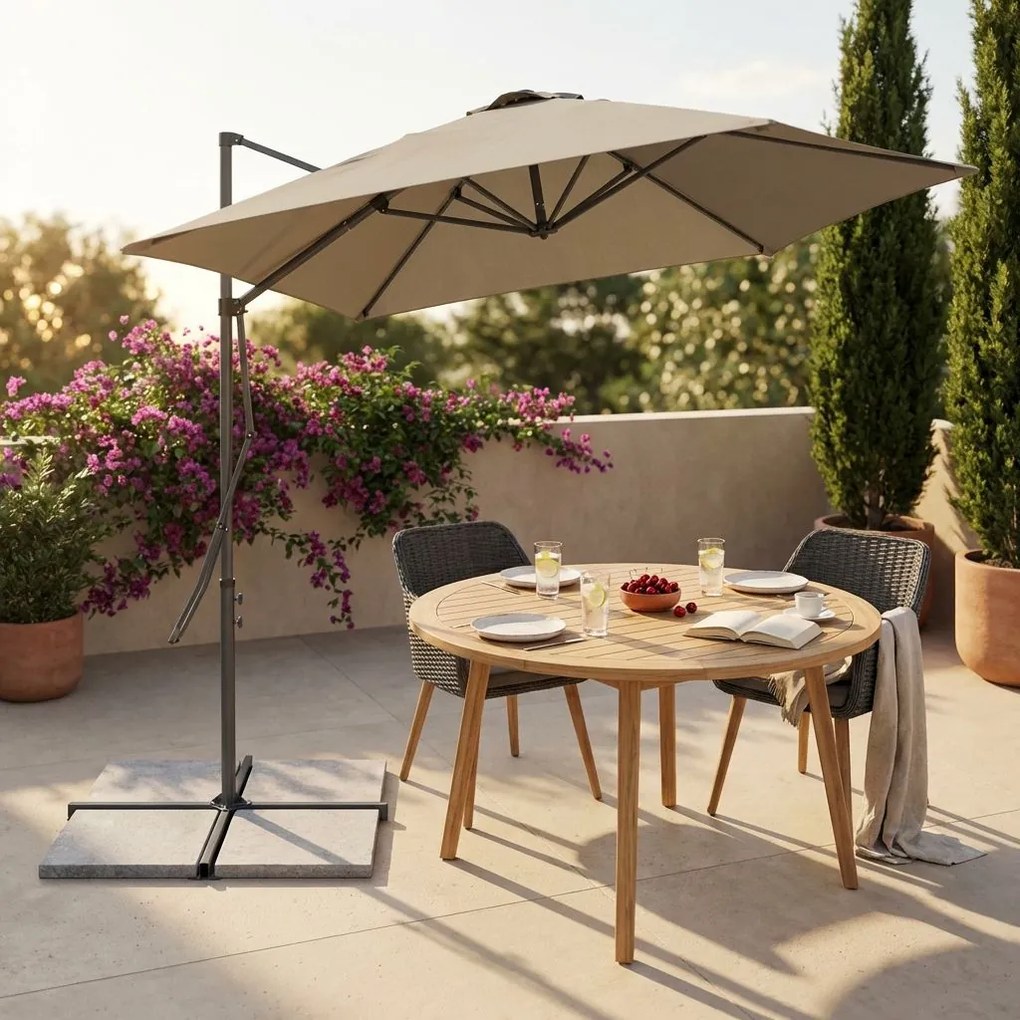 VERSUS - ombrellone da giardino decentrato 2 x 3