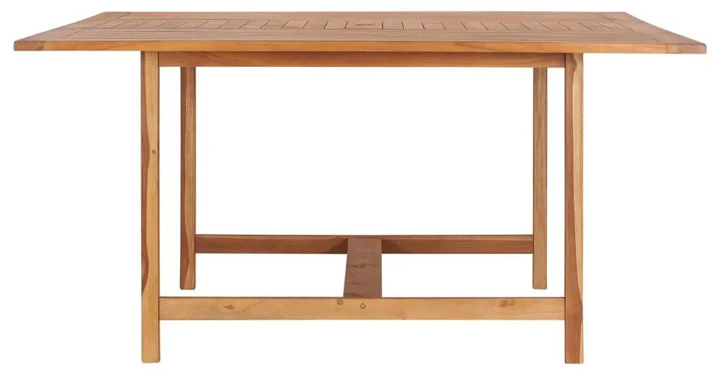 Tavolo da giardino 150x150x76 cm in legno massello di teak