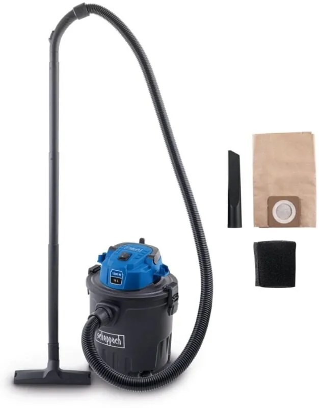 Aspiratore aspirapolvere aspiraliquidi bidone aspiratutto 16l Scheppach vc16