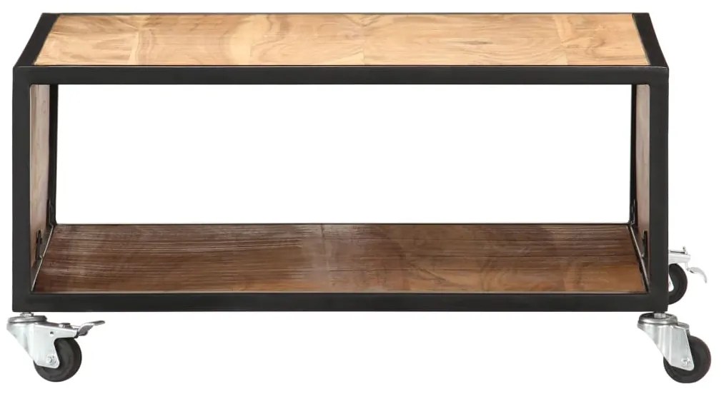 Tavolino da salotto 70x70x32 cm in legno massello d&#039;acacia