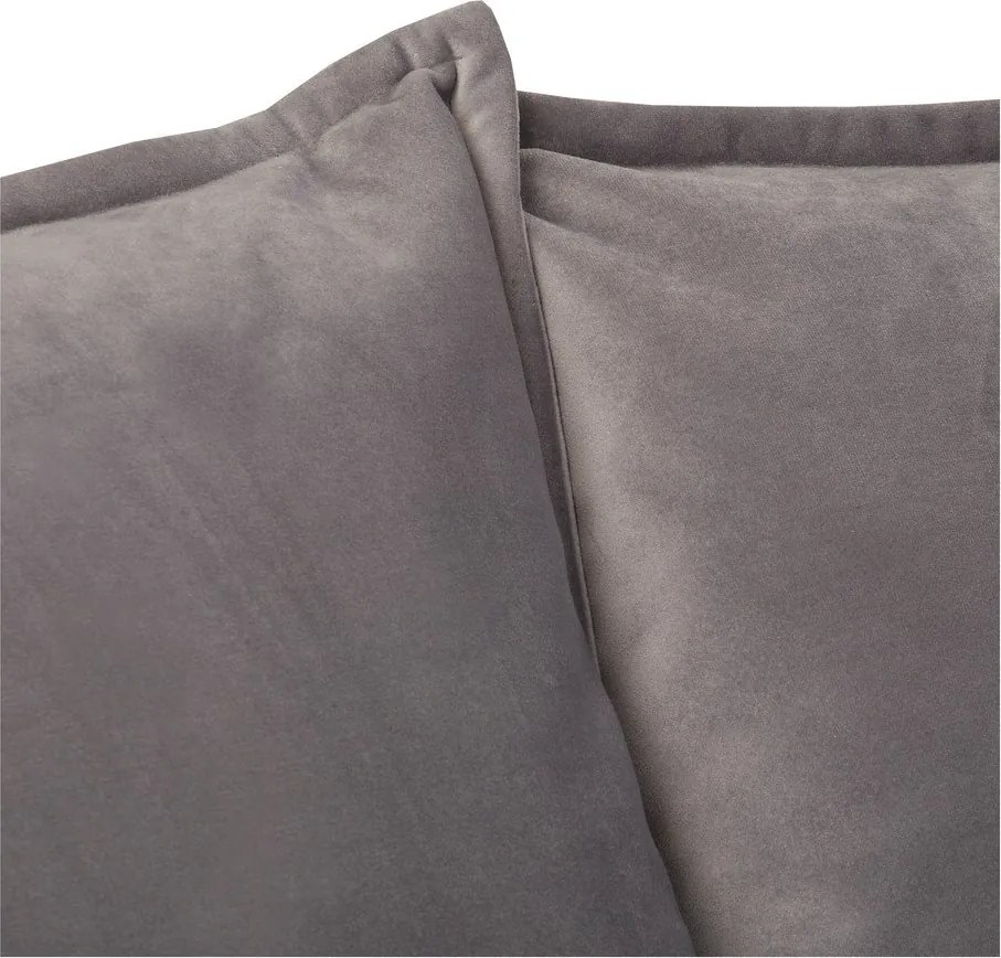 Divano grigio con rivestimento in velluto 138 cm Juli – Ropez